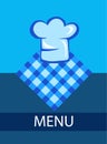 Template for restaurant menu with chef hat Royalty Free Stock Photo