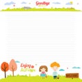 Template for school notebook, diary and organizers Royalty Free Stock Photo