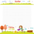 Template for school notebook, diary and organizers Royalty Free Stock Photo