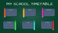 Template daily school timetable Royalty Free Stock Photo