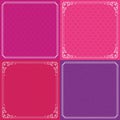 Template set different color lovely background and frame