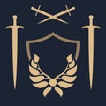 Template shield emblem. Royalty Free Stock Photo