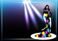 Template Shop logo fashion woman, black silhouette diva. Company brand name design, Beautiful luxury cover girl retro woman