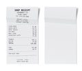 Template of a shop receipt.