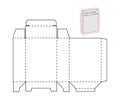 Template of a simple Box. Cut out Paper or cardboard Royalty Free Stock Photo