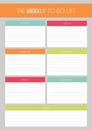 Template: Simple Colorful 'The Weekly to Do List'