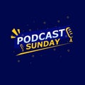 Template social media banner podcast sunday