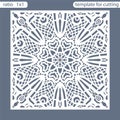 Template square greeting cards laser cut. Suitable for wedding invitations.