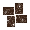 Flower Frame Vinyl Decals Modern Wall Art