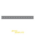 Template straight road on a white background. Flat illustration EPS 10 Royalty Free Stock Photo