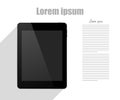 Template Tablet flat style design technology