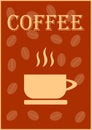 Template for text for coffee shop cafe.