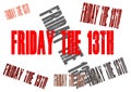 Template for the text for the date Friday 13 Royalty Free Stock Photo