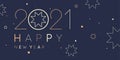 Template to embed greetings. Background with the inscription Happy New Year 2021.