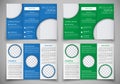 Template triple folding brochure printing and advertising. Royalty Free Stock Photo