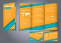 Template triple folding brochures Royalty Free Stock Photo