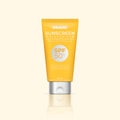 Template tube of sunscreen cream isolated 3d. Cosmetics packages for promotion of skincare goods