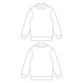 Template turtleneck sweater vector illustration flat sketch design Royalty Free Stock Photo