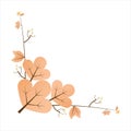 Autum Leaf Corner Vector