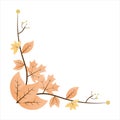 Autum Leaf Corner Vector