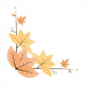 Autum Leaf Corner Vector