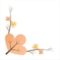 Autum Leaf Corner Vector