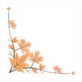 Autum Leaf Corner Vector