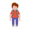 Illustration of a School Boy Royalty Free Stock Photo