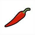 Illustration of Red Chili Vegetables Royalty Free Stock Photo