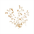 Flying Golden Confeti Royalty Free Stock Photo