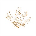 Flying Golden Confeti Royalty Free Stock Photo