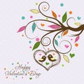 Template Valentine greeting card, vector