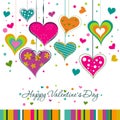 Template Valentine greeting card, vector