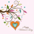 Template Valentine greeting card, vector