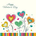 Template Valentine greeting card, vector