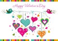 Template Valentine greeting card, vector