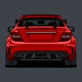 Red German Sport Car Illustration Royalty Free Stock Photo