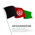 Template vector Afghanistan flag modern design