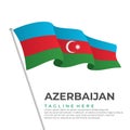 Template vector Azerbaijan flag modern design