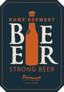 Template vector beer label