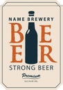 Template vector beer label