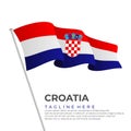 Template vector Croatia flag modern design