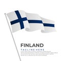 Template vector Finland flag modern design