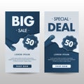 Template Vector Graphic of Big Sale and Special Deal with Torn Paper Style Royalty Free Stock Photo