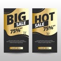 Template Vector Graphic of Elegant Golden Big Sale and Hot Sale Royalty Free Stock Photo