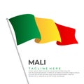 Template vector Mali flag modern design