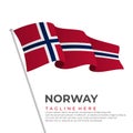 Template vector Norway flag modern design