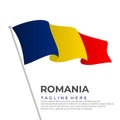 Template vector Romania flag modern design