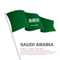 Template vector Saudi Arabia flag modern design