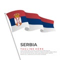 Template vector Serbia flag modern design